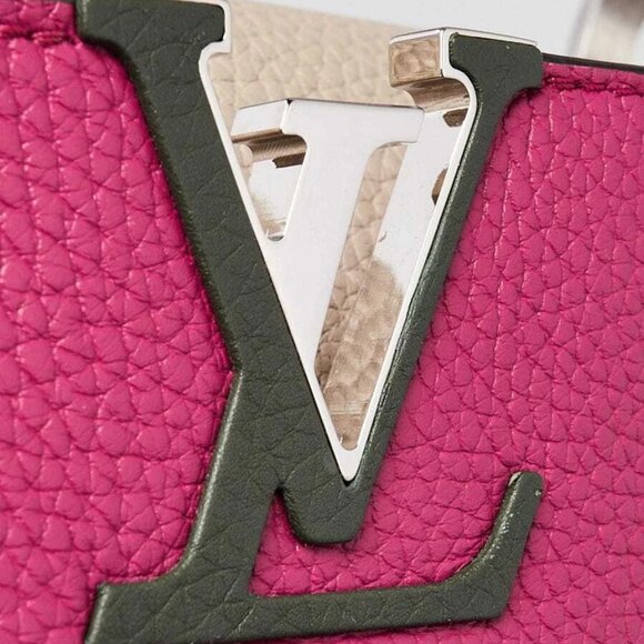 Louis Vuitton Galet/Violet Taurillon Leather Capucines MM Bag - Picture 6 of 12